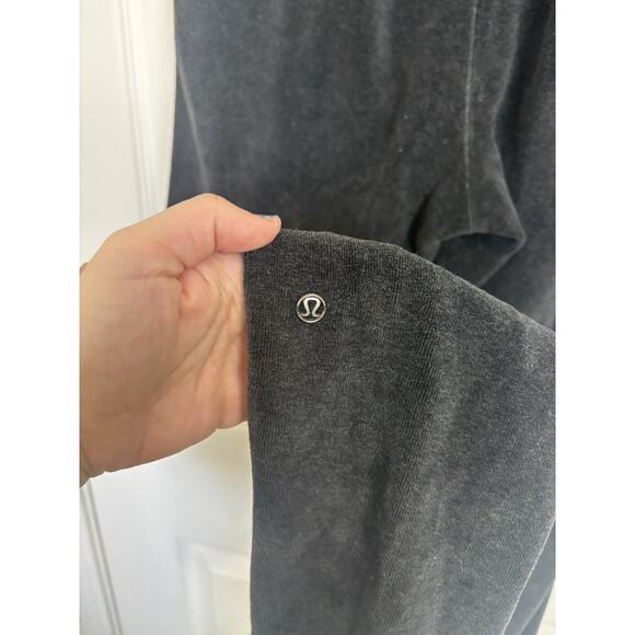 Lululemon Warm Down Jogger Velour Heathered Black Size 4 Sweatpants - Picture 4 of 6